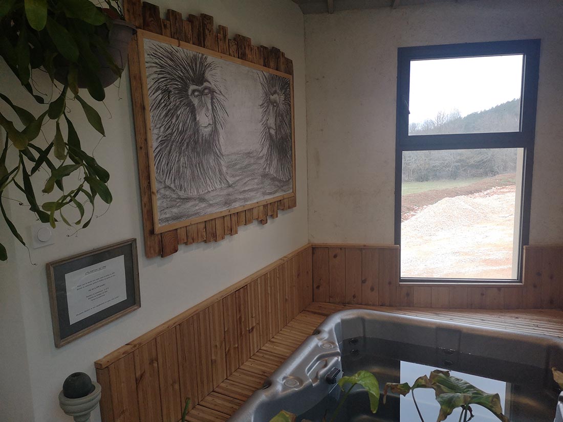 Le spa. Spa jacuzzi gîte espace détente en Lozère.
